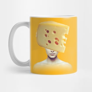 Swiss cheese head portrait Mug